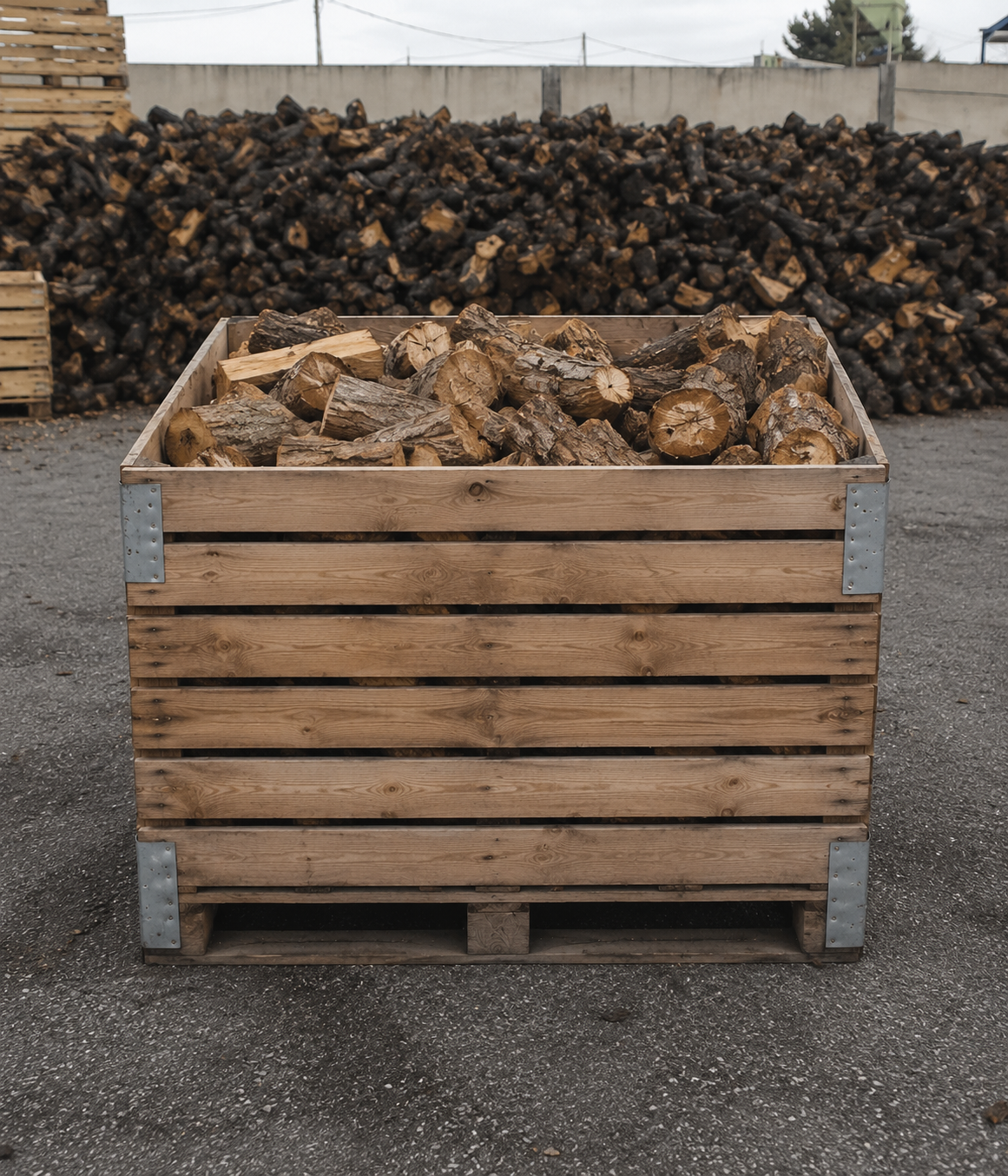 Oliventræsbrænde, 1 kasse (400 kg)